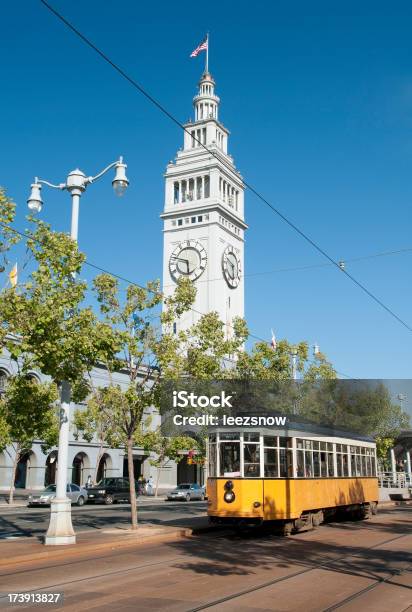 San Francisco Ferry Building I Tramwaju - zdjęcia stockowe i więcej obrazów San Francisco - Stan Kalifornia - San Francisco - Stan Kalifornia, Tramwaj linowy, Kolej linowa