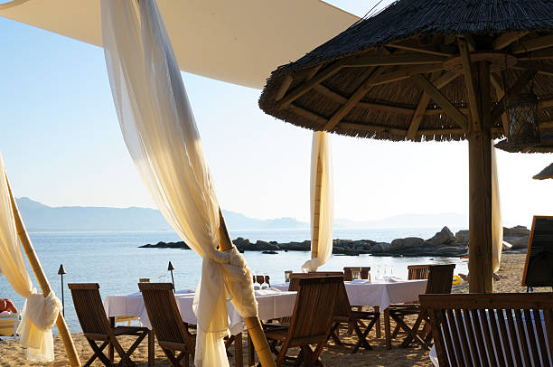 istock Restaurant on the Beach at Sunset 173914146
