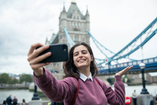 istock Smiling for a selfie in London. 1739145807