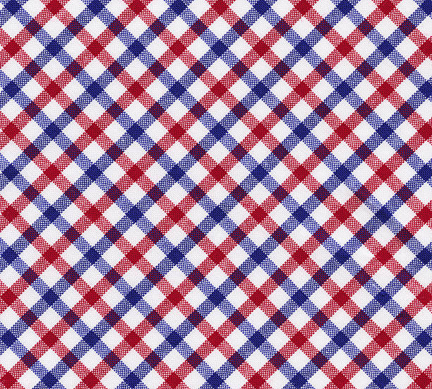 czerwony, biały i niebieski tkaniny kratkę - striped textile tablecloth pattern zdjęcia i obrazy z banku zdjęć