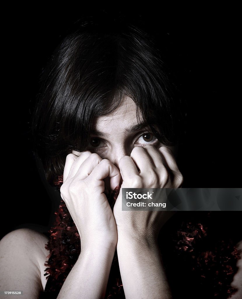 fragile women fregile women Hiding Stock Photo