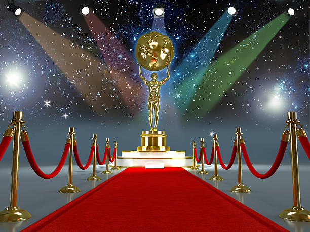 movie awards - star shape hollywood california gold three dimensional shape imagens e fotografias de stock