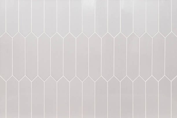 istock Close up of tan picket tiles with a white grout. 1739157521