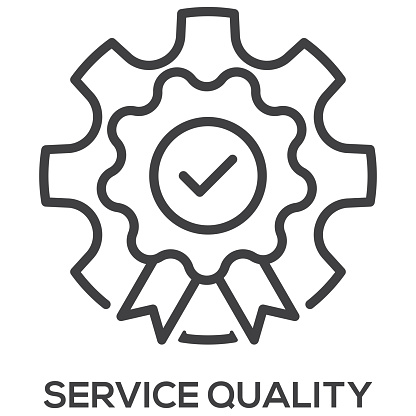 Service Quality icon, business concept. Modern sign, linear pictogram, outline symbol, simple thin line vector design element template