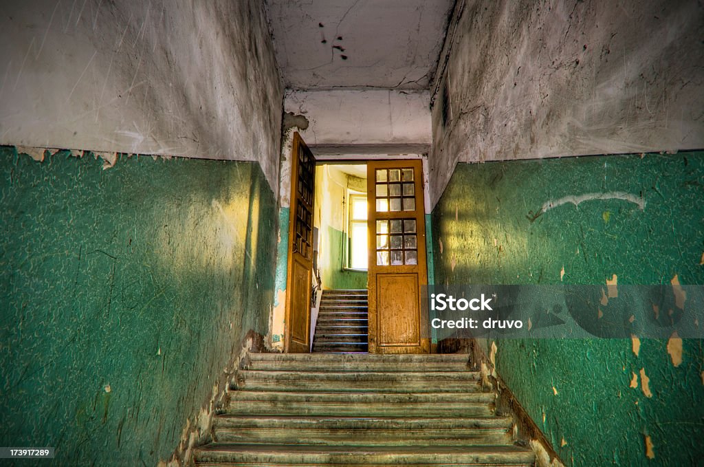 Old staircase Old grungy staircase Aging Process Stock Photo