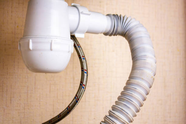 istock Plastic plumbing system. Plumbing pipes, water supply. 1739175477