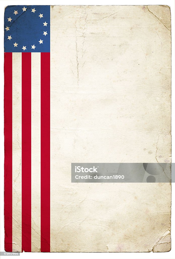 Betsy Ross Patriotic Background Betsy Ross Flag background, from the time of the American War of Independence American Revolution Stock Photo