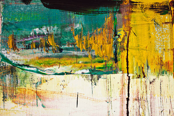 istock Abstract painted green and yellow art backgrounds. 173918098