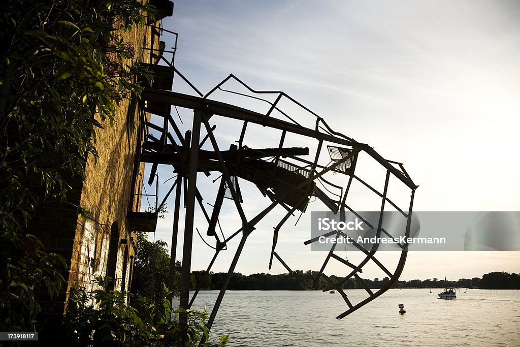 abandoned industry ruin abandoned warehouses in an old harbour Abandoned Stock Photo