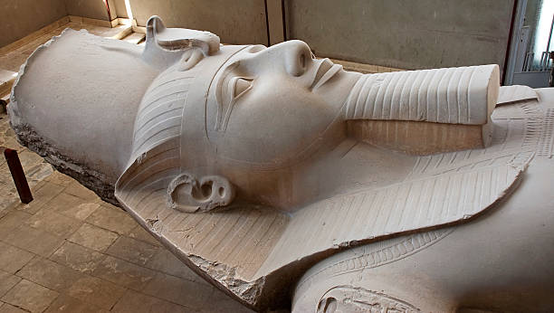 Ramses II "Statue of Ramses II at Memphis, Egypt" rameses ii stock pictures, royalty-free photos & images