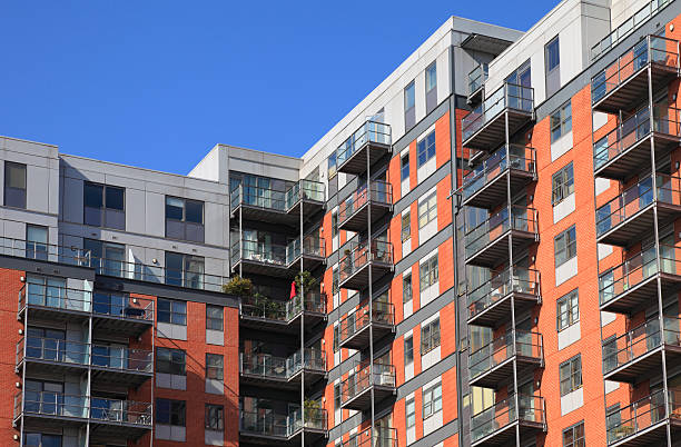 istock Low angle shot of modern executive apartment building 173919382