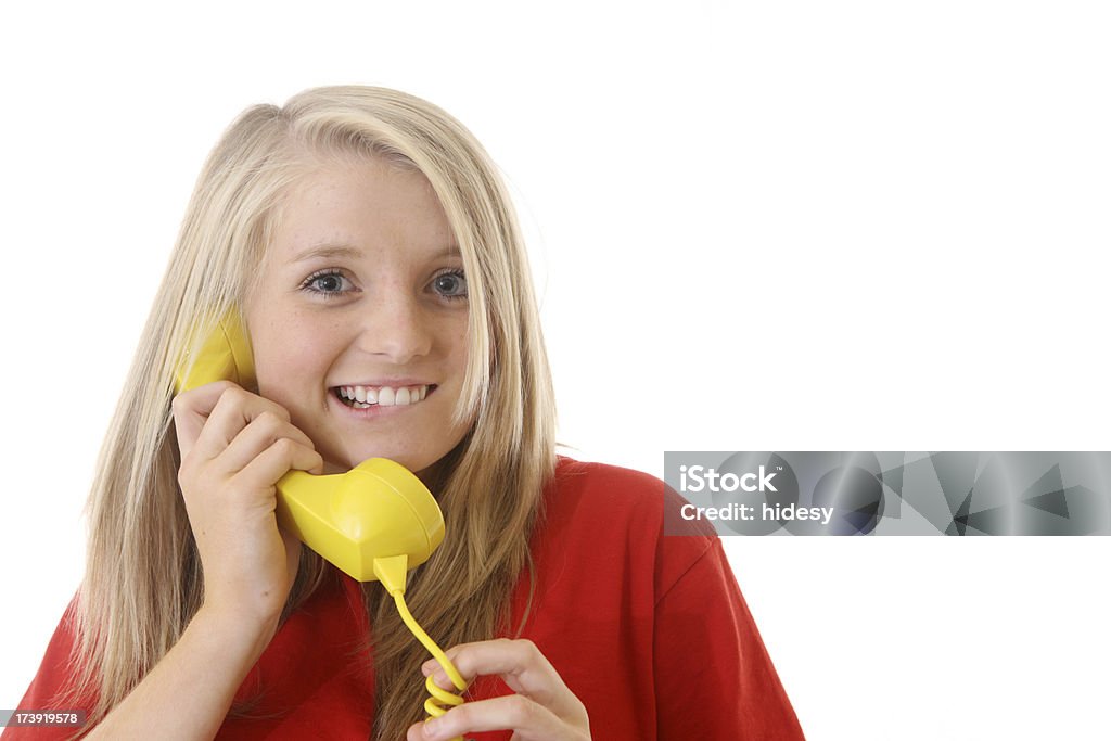 Emocionantes llamada telefónica - Foto de stock de Adolescente libre de derechos