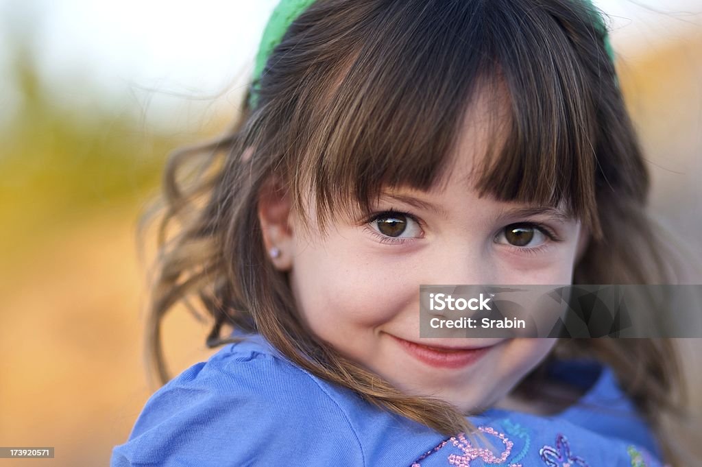 Little Brown Eyed Girl Young Girl outdoors in Arizona. Arizona Stock Photo