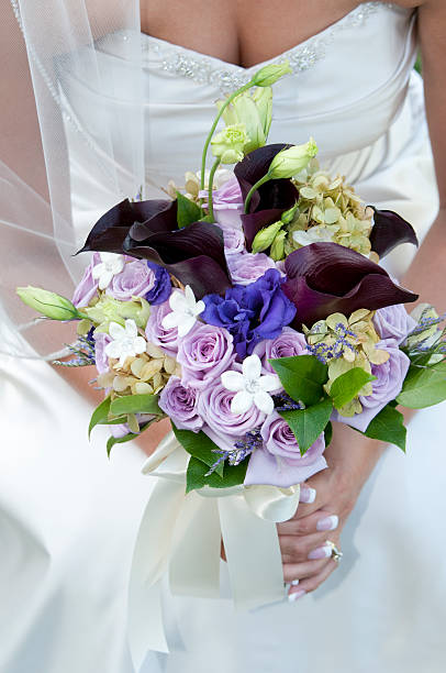 istock Brides Bouquet in lavender amd blue 173920746