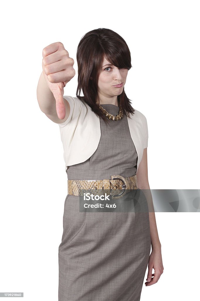 Mulher de Negócios dando um polegar para baixo sinal - Royalty-free 20-29 Anos Foto de stock