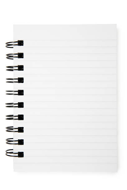 Blank notebook page stock photo