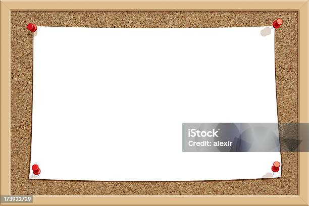 Big Nota Corkboard Horizontal Foto de stock y más banco de imágenes de Blanco - Color - Blanco - Color, Comunicación, Comunicado