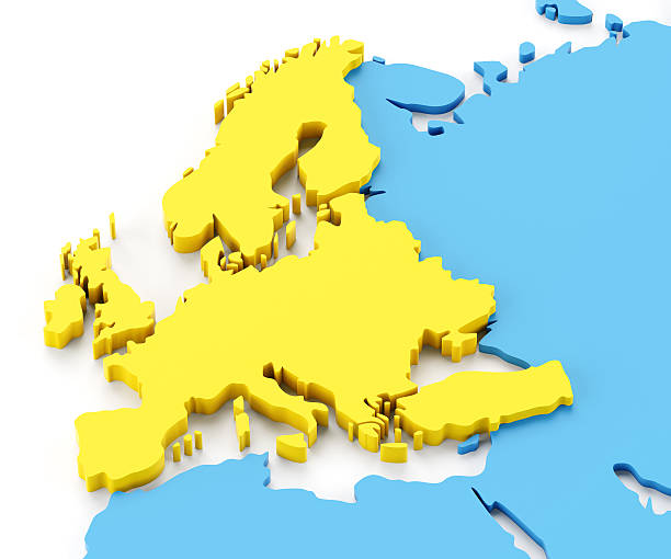 istock Accurate 3d map of europe 173923058