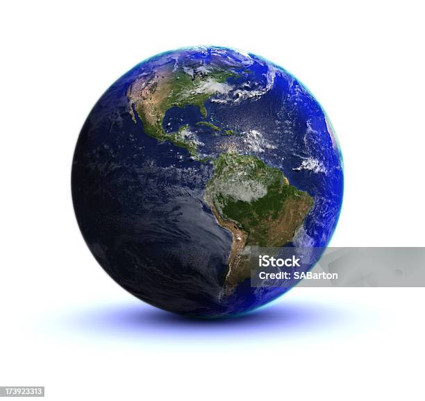 지구별 On 백인 북미 및 남미 세계지도에 대한 스톡 사진 및 기타 이미지 - 세계지도, 지구본, 행성