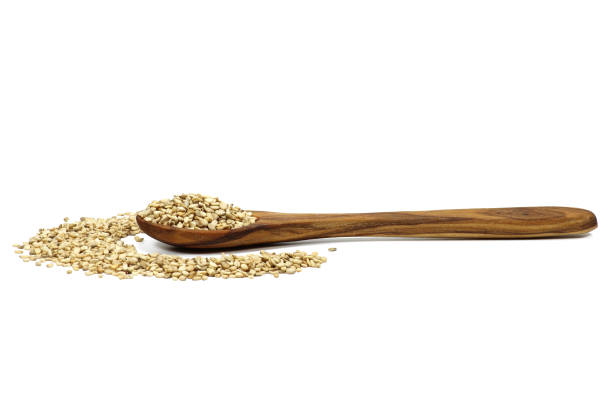 istock wooden spoon with sesame seeds 1739237719