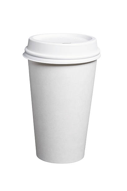 istock Disposable White Paper Coffee Cup and Lid 173924223