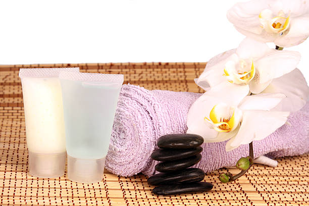 istock Orchid, bamboo and towel. 173924226