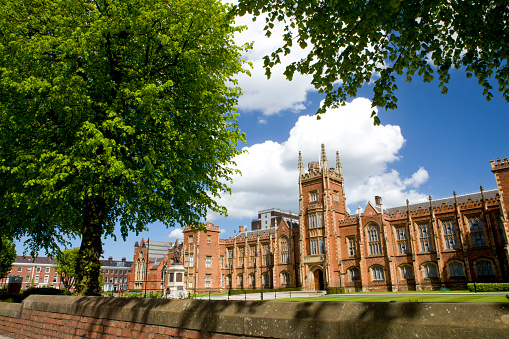 Summer view of Queen's University, Belfast, Northern Ireland. Taken with Canon 1Ds MarkIII