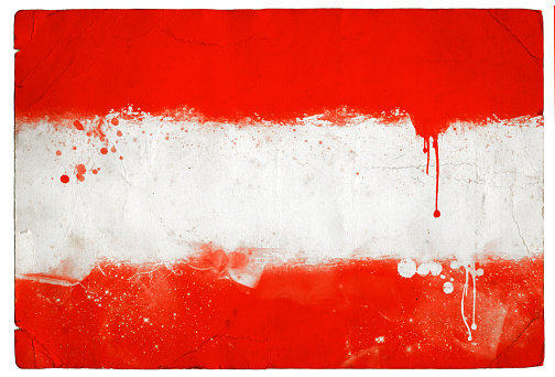 Grunge splatter flag of Austria