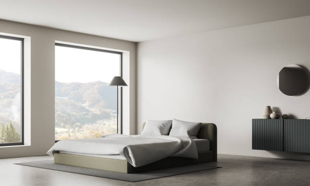 istock White bedroom corner with dresser 1739245419