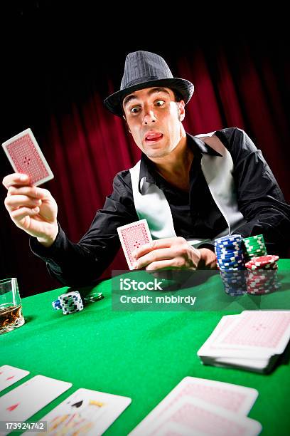 Happypoker Player Stockfoto und mehr Bilder von Chance - Chance, Ein Mann allein, Eine Person