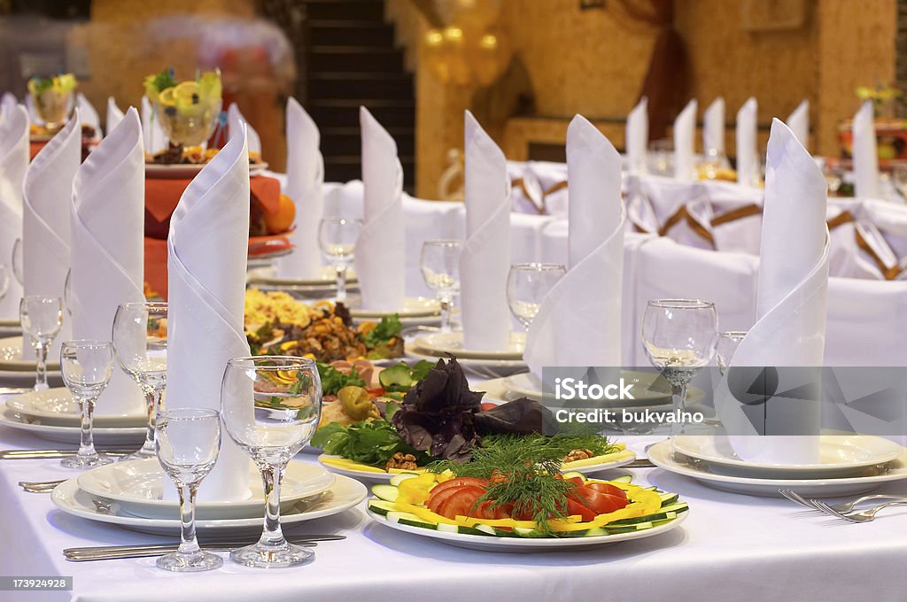 Catering and banquet  Anniversary Stock Photo