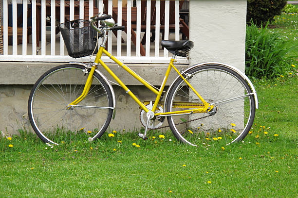 Yellow Bicycle stock photo