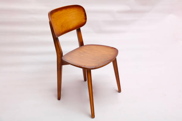 istock Brown color chair on white background 1739252563