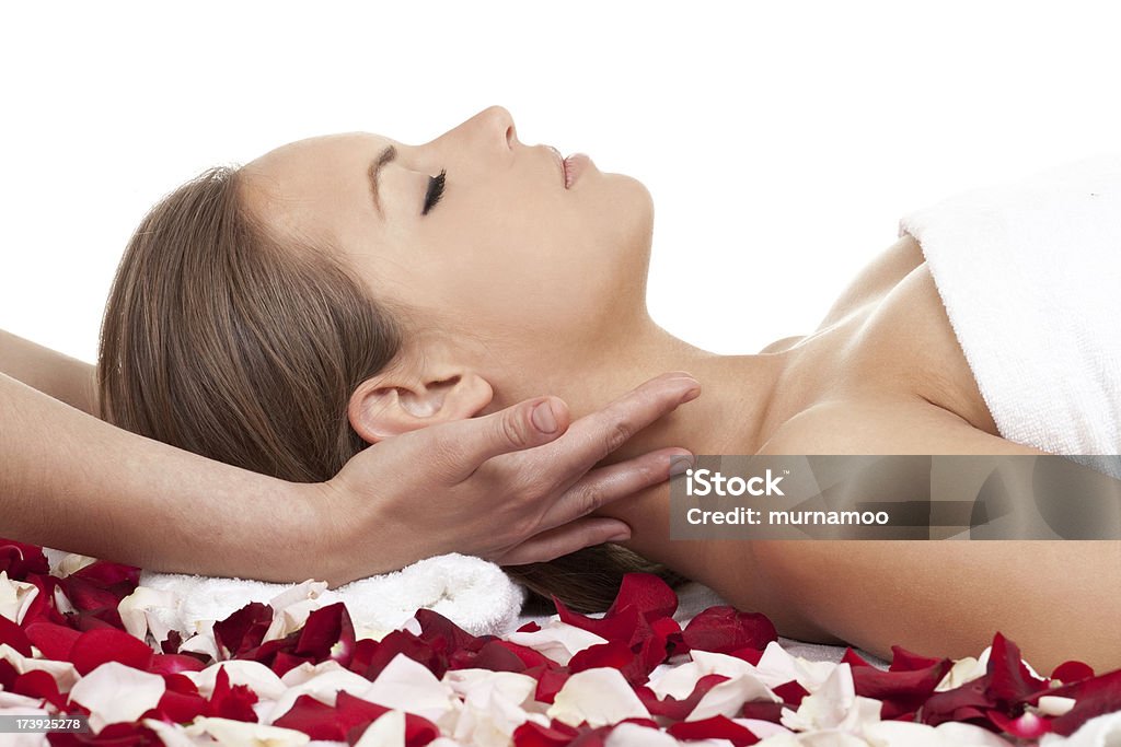 Massaggio alla testa - Foto stock royalty-free di Adulto