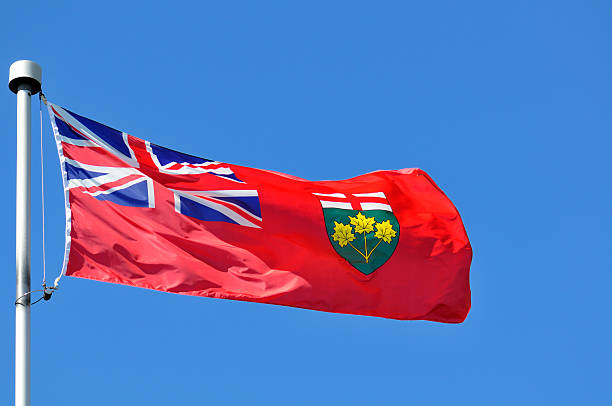 Ontario Flag Ontario Flag ontario flag stock pictures, royalty-free photos & images