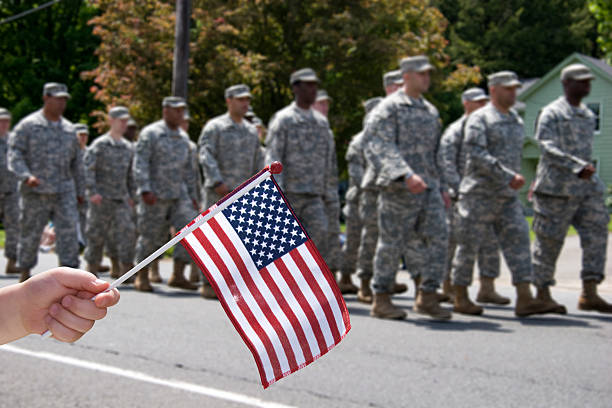 istock Waving the Flag for soldiers 173925359