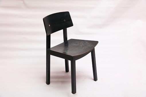 Black color chair on white background