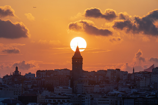 Magnificent Sunset behind Galata Tower