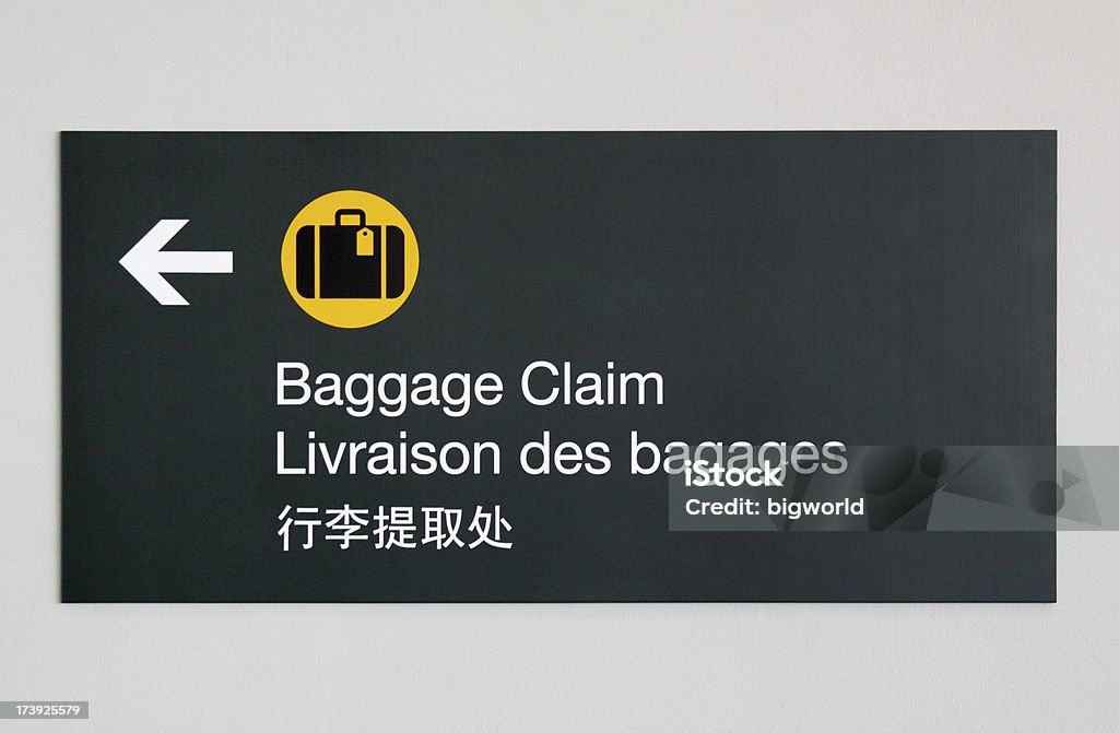Odbiór bagażu znak - Zbiór zdjęć royalty-free (Bagaż)