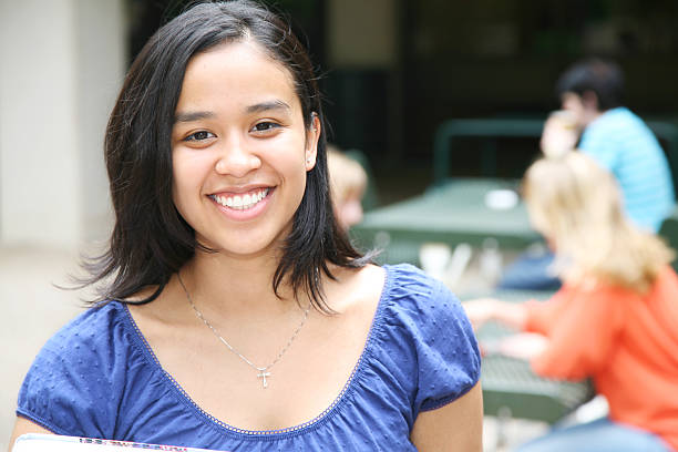 istock Happy Young College Student in Outside Gathering Place 173925621