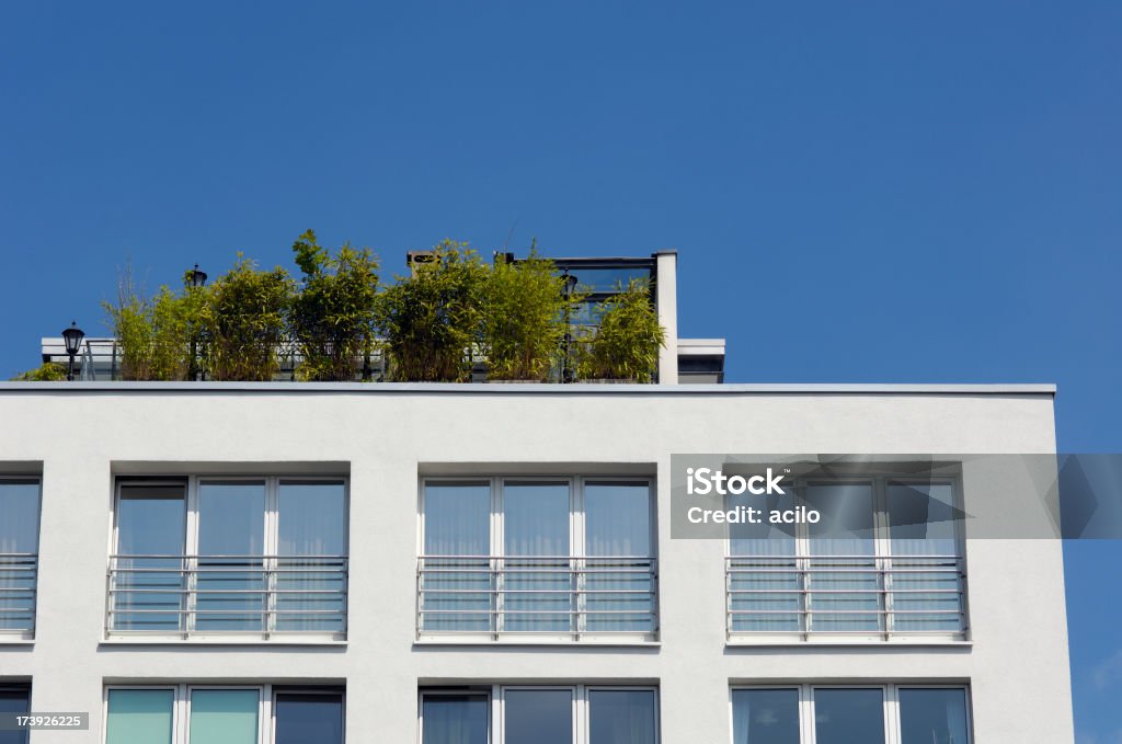 Penthouse Modern apartment house. (Germany) Apartment Stock Photo