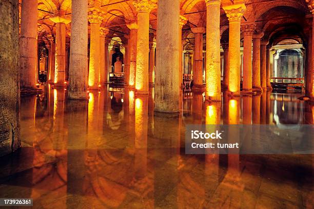 Basílica Cistern Istambul Turquia - Fotografias de stock e mais imagens de Antigo - Antigo, Arcaico, Arquitetura