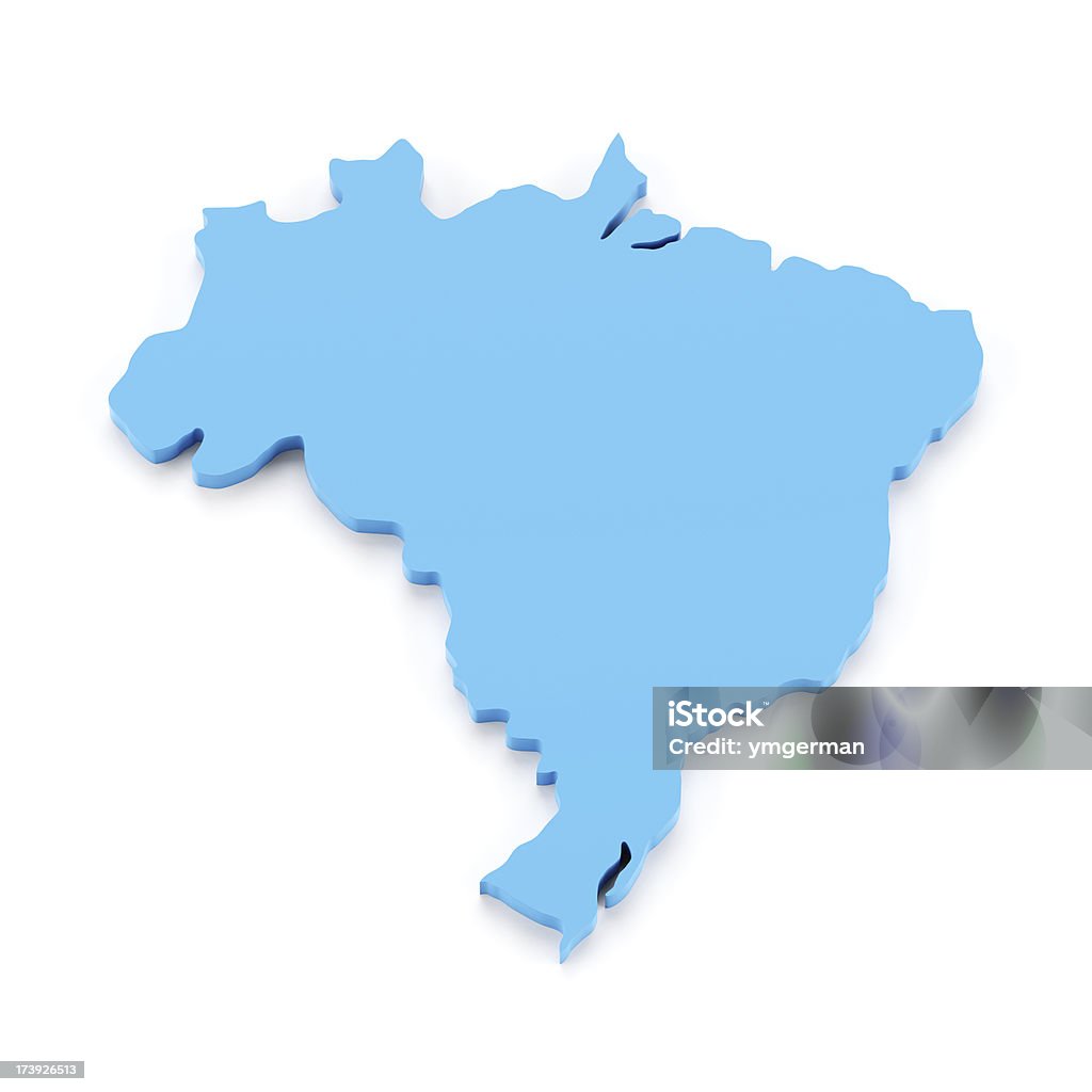 Detalhe 3d Mapa do Brasil - Foto de stock de América Central royalty-free