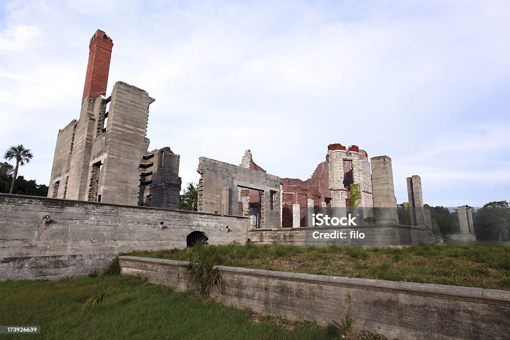 Ruínas de Dungeness, Ilha de Cumberland - Foto de stock de Abandonado royalty-free