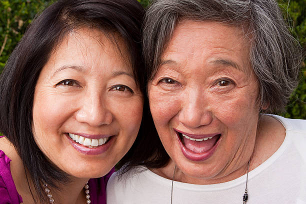 Mother and daughter  laughing