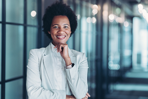 Portrait of a businesswoman sitting in the office