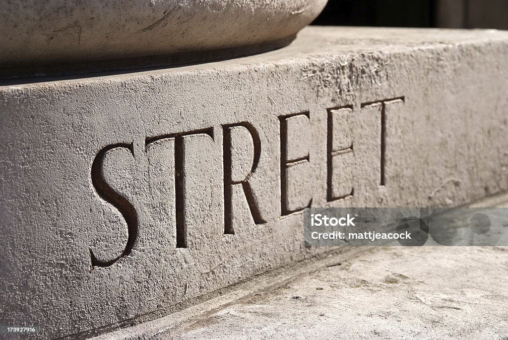 Geschnitzte street sign - Lizenzfrei Abstrakt Stock-Foto