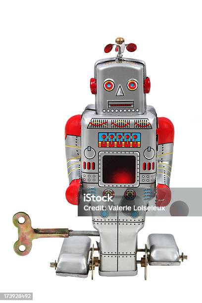 Retro Robot Stock Photo - Download Image Now - Figurine, Robot, 1950-1959