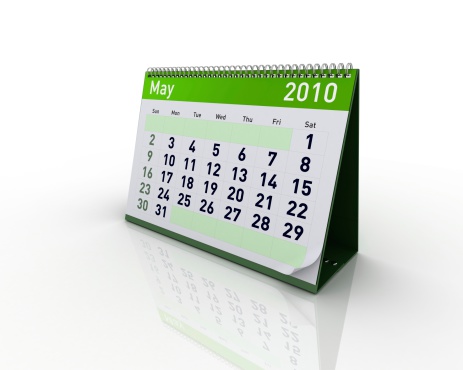Calendar concept showing May 2010. Weeks starts Sunday and ends Saturday (American style)Similar images in this style