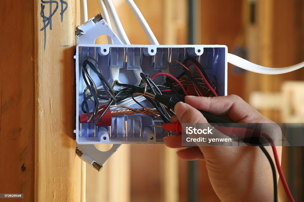 Electrical Switch Testing Electrical Switch TestingConstruction Lightbox Box - Container Stock Photo